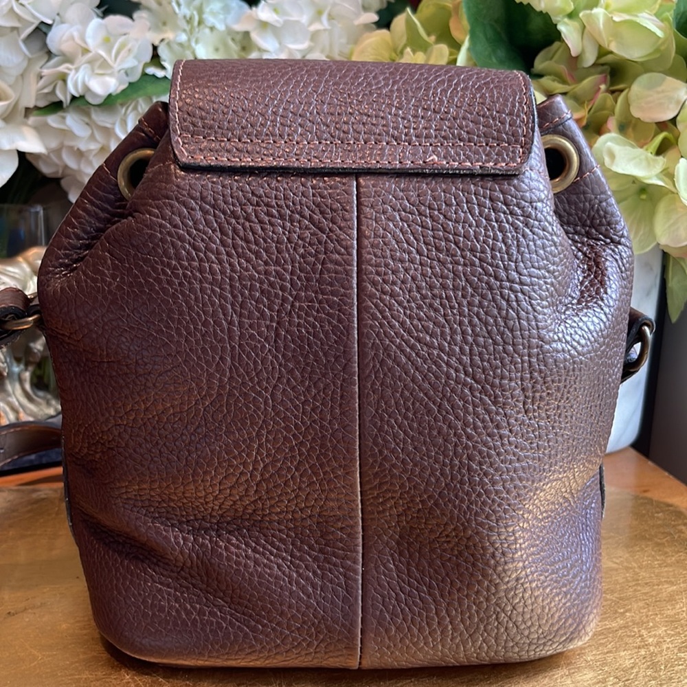 Groundcover Brown Leather Drawstring Crossbody | … - image 4